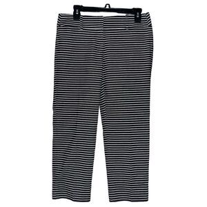 NWT‎ Ann Taylor LOFT original black & white striped cropped pants 2
